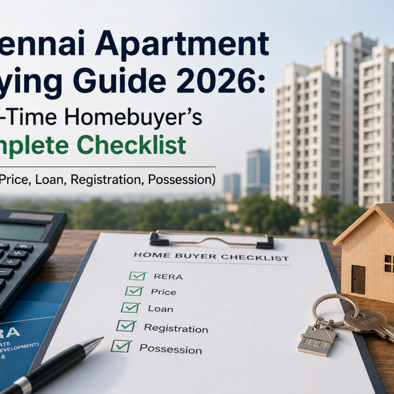 Chennai Apartment Buying Guide 2026: First-Time Homebuyer’s Complete Checklist (RERA, Price, Loan, Registration, Possession)